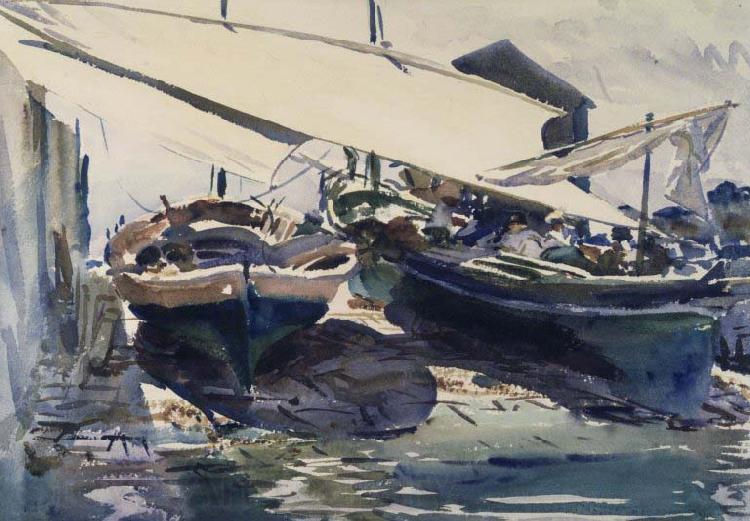 John Singer Sargent Boats Drawn Up Spain oil painting art